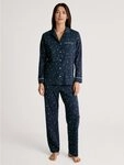 CALIDA Pyjama Sweet Dreams (2 tlg) Reverskragen, Knopfleiste, Pure Cotton,