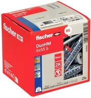 Fischer D&uuml;bel-Set Fischer 572925 DuoHM 6x55 S PH TX Hohlraumd&uuml;bel 55 mm 25 St.