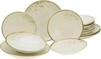 CreaTable Teller-Set Nature Collection Natural Living (12-tlg), 4 Personen,