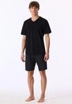 Shorty UNCOVER BY SCHIESSER "Uncover Nightwear", Herren, Gr. 48, schwarz (000,