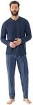 Schlafanzug MEY "Straight", Herren, Gr. L, blau (yacht blau), Single Jersey,