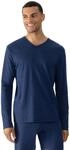 Langarmshirt MEY "Solid Night", Herren, Gr. S, blau (neptune), Jersey, Obermaterial:
