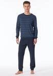 Schlafanzug UNCOVER BY SCHIESSER, Herren, Gr. 48, blau (800, blau), Single...