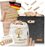 MaderaBlocks 200-1.600 Holzbausteine Natur 100% Made in DE Baukl&ouml;tze Holz Bausteine