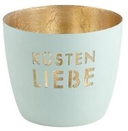 Giftcompany Windlicht Windlicht Madras K&uuml;stenliebe Eisblau/Gold