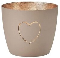 Giftcompany Kerzenhalter Windlicht Madras Herz Sandstone Gold