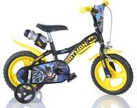 Dino Bikes Kinderfahrrad 12" Batman stabiler Stahl-Rahmen, St&uuml;tzr&auml;der, kindgerecht,