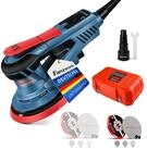 Fanzwork Exzenterschleifer 350W b&uuml;rstenlosen Motor mit 125mm/150mm...