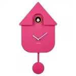 Karlsson Uhr Kuckucksuhr Wall Clock Modern Cuckoo Hellpink (41cm)