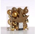 MARELIDA Weihnachtsbaumkugel Christbaumkugeln Weihnachtskugeln mit Stern Baumspitze