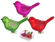 Holly & Jolly Christbaumschmuck, Christbaumschmuck Kunststoff V&ouml;gel auf Clip...