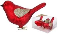 Holly & Jolly Christbaumschmuck, Christbaumschmuck Kunststoff V&ouml;gel auf Clip...