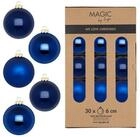 Holly & Jolly Weihnachtsbaumkugel, Weihnachtskugeln Glas 6cm 30 St&uuml;ck - Royal...