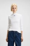HUGO Longsleeve Easy Longsleeve mit Stehkragen