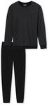 Schlafanzug UNCOVER BY SCHIESSER "Pyjama", Herren, Gr. S, schwarz, Obermaterial: 100%