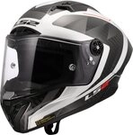 LS2 Motorradhelm FF805 Thunder GP Raute Carbon Helm, Notfallsystem-Polsterung (EQRS)