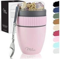 Milu M&uuml;slibox M&uuml;slibecher to go, isolierter Edelstahl Joghurtbecher f&uuml;r M&uuml;sli,