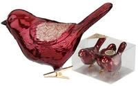 Holly & Jolly Christbaumschmuck, Christbaumschmuck Kunststoff V&ouml;gel auf Clip...