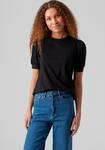 T-Shirt VERO MODA "VMKERRY 2/4 O-NECK TOP VMA JRS NOOS", Damen, Gr. XS, schwarz,