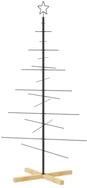vidaXL K&uuml;nstlicher Weihnachtsbaum, Christbaum Metall mit Holzst&auml;nder Schwarz...