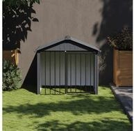 vidaXL Hundeh&uuml;tte vidaXL Hundeh&uuml;tte mit Dach Schwarz 117x103x102 cm Verzinkter