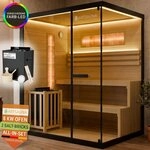 Artsauna Sauna Vantaa 175, BxTxH: 175 x 140 x 200 cm, 5 mm, 2 gro&szlig;e Salzsteine,