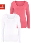 Vivance by Lascana Langarmshirt (2er-Pack) aus elastischer Baumwoll-Qualit&auml;t,