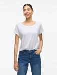 Rundhalsshirt VILA "VIDREAMERS NEW PURE T-SHIRT/SU-NOOS", Damen, Gr. XS, wei&szlig;