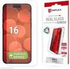 Displex Displayschutzglas Real Glass Screen Protection + Case f&uuml;r Apple iPhone 16,