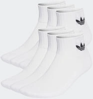 Sportsocken ADIDAS ORIGINALS "MID ANKLE, 6 PAAR", Herren, Gr. M (40/42), wei&szlig;,