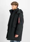 Parka ALPHA INDUSTRIES "Puffer Parka", Herren, Gr. S, schwarz, Obermaterial: 60%