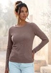 Vivance by Lascana Langarmshirt aus leichtem Feinstrick mit Ajourmuster