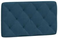 vidaXL Bett Kopfteil-Kissen Blau 90 cm Samt (1-tlg)