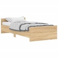 vidaXL Bettgestell, Bettrahmen Sonoma-Eiche 90x190 cm Holzwerkstoff