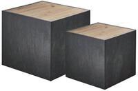 BMG M&ouml;bel Couchtisch Cuba (2 er Set, 1x gro&szlig;er, 1x kleiner W&uuml;rfelcouchtisch),