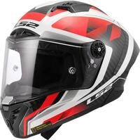 LS2 Motorradhelm FF805 Thunder GP Raute Carbon Helm, Notfallsystem-Polsterung (EQRS)