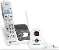 Geemarc AMPLIDECT 595 SOS-PRO Schnurlostelefon mit Notruf-DECT Anh&auml;nger wei&szlig;