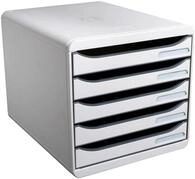 EXACOMPTA Schubladenbox Schubladenbox Big Box Plus 5 offene Schubladen Lichtgrau