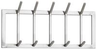 Wohnling Wandgarderobe WL6.443 Metall 65 cm Garderobe Silber Flur Hakenleiste...