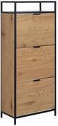 ACTONA GROUP Schuhschrank Seaford Schuhschrank 3 Schubladen schwarz.
