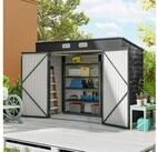 Outsunny Ger&auml;tehaus 2,7 m&sup2; Ger&auml;teschuppen mit Doppelt&uuml;r, Schloss, BxT:...