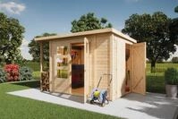 Karibu Gartenhaus Multifunktionshaus 1 Pultdach, BxT: 300x186,5 cm,...