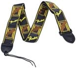 Fender Gitarrengurt, Monogrammed Strap Black/Yellow/Brown - Gitarrengurt
