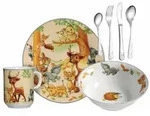 Ritzenhoff & Breker Kindergeschirr-Set Waldtiere Kindergeschirr mit Besteck...