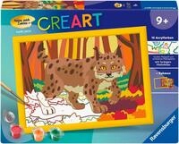 Ravensburger Malen nach Zahlen CreArt, Luchs im Herbstwald, Made in Europe