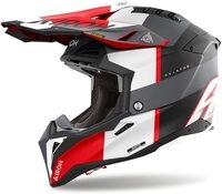 Airoh Motocrosshelm Helmet Aviator 3 Monarch Grey/Red Matt