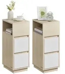 VASAGLE Nachttisch 1er Set/2er Set, schmal, Beistelltisch mit 2 Schubladen,...