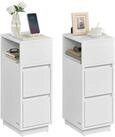 VASAGLE Nachttisch 1er Set/2er Set, schmal, Beistelltisch mit 2 Schubladen,...