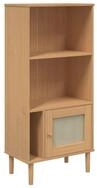 vidaXL B&uuml;cherregal NA B&uuml;cherschrank SENJA Rattan-Look Braun 60x35x130 cm