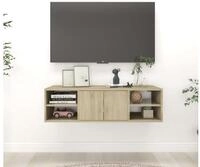 vidaXL Regal, Wandregal Sonoma-Eiche 102x30x29 cm Holzwerkstoff
